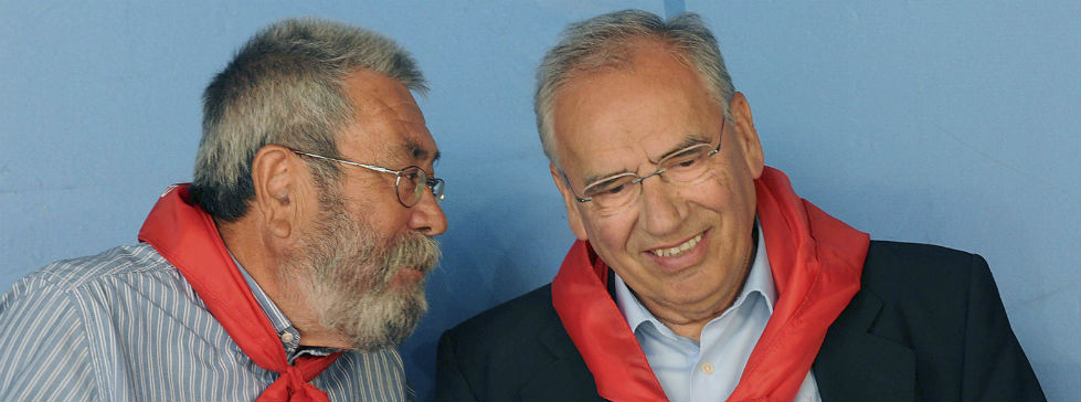 Cándido Méndez pix El líder del sindicato UGT conversa con el socialista Alfonso Guerra