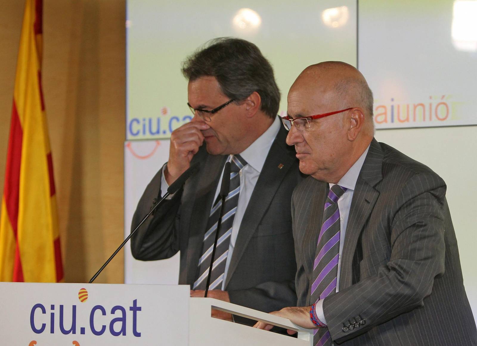 RUEDA DE PRENSA ARTUR MÁS Y DURAN I LLEIDA-0ZTP5669.jpg- Los líderes de Convergencia i Unió han sufrido un serio correctivo en las urnas