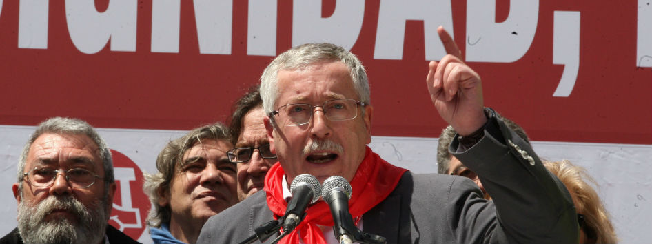 Toxo pix El líder de Comisiones Obreras Ignacio Fernández Toxo arenga a sus adeptos