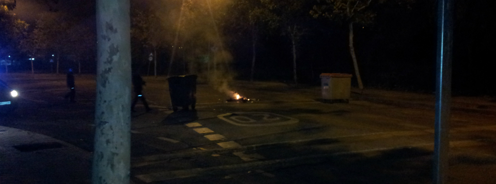 Algunas calles amanecieron cortadas en Leganés Algunas calles amanecieron cortadas en Leganés