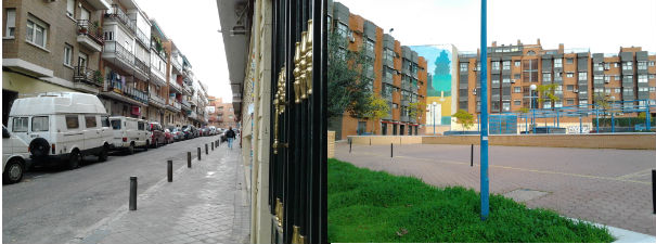 comparacion A la izquierda, la zona más antigua del barrio. A la derecha, la zona más renovada de Ventas y más cercana a la calle de Alcalá.