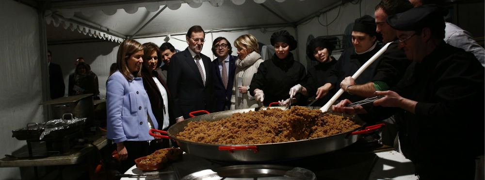 rajoy paella Rajoy, Aguirre y el alcalde de Arganda del Rey