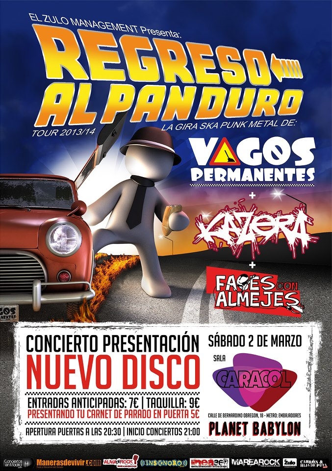 Cartel que anuncia el concierto presentación de su nuevo disco, «Regreso al pan duro» Cartel que anuncia el concierto presentación de su nuevo disco, «Regreso al pan duro»