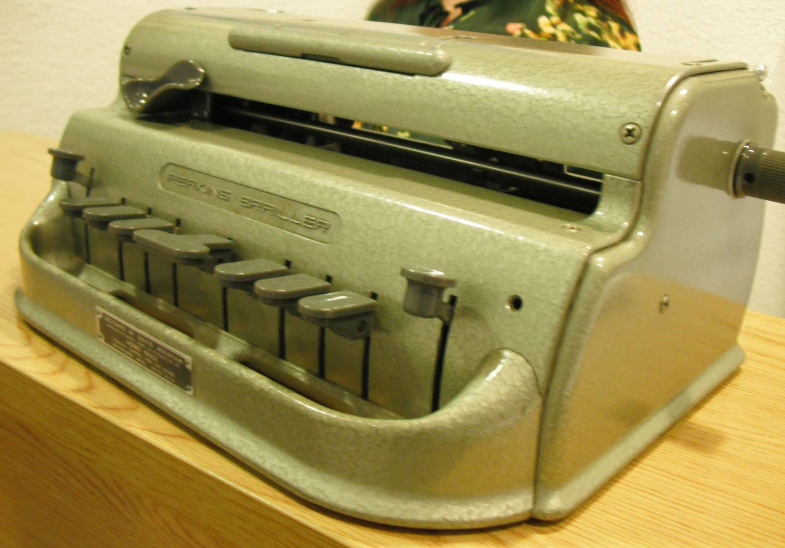 Maquina de escribir de Salvadora La máquina de escribir en braille de Salvadora