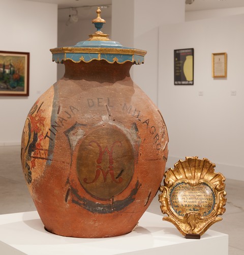 La tinaja donde se encontraba el vino. Foto decida por la Hermandad Virgen de la Paz La tinaja donde se encontraba el vino. Foto cedida por la Hermandad Virgen de la Paz