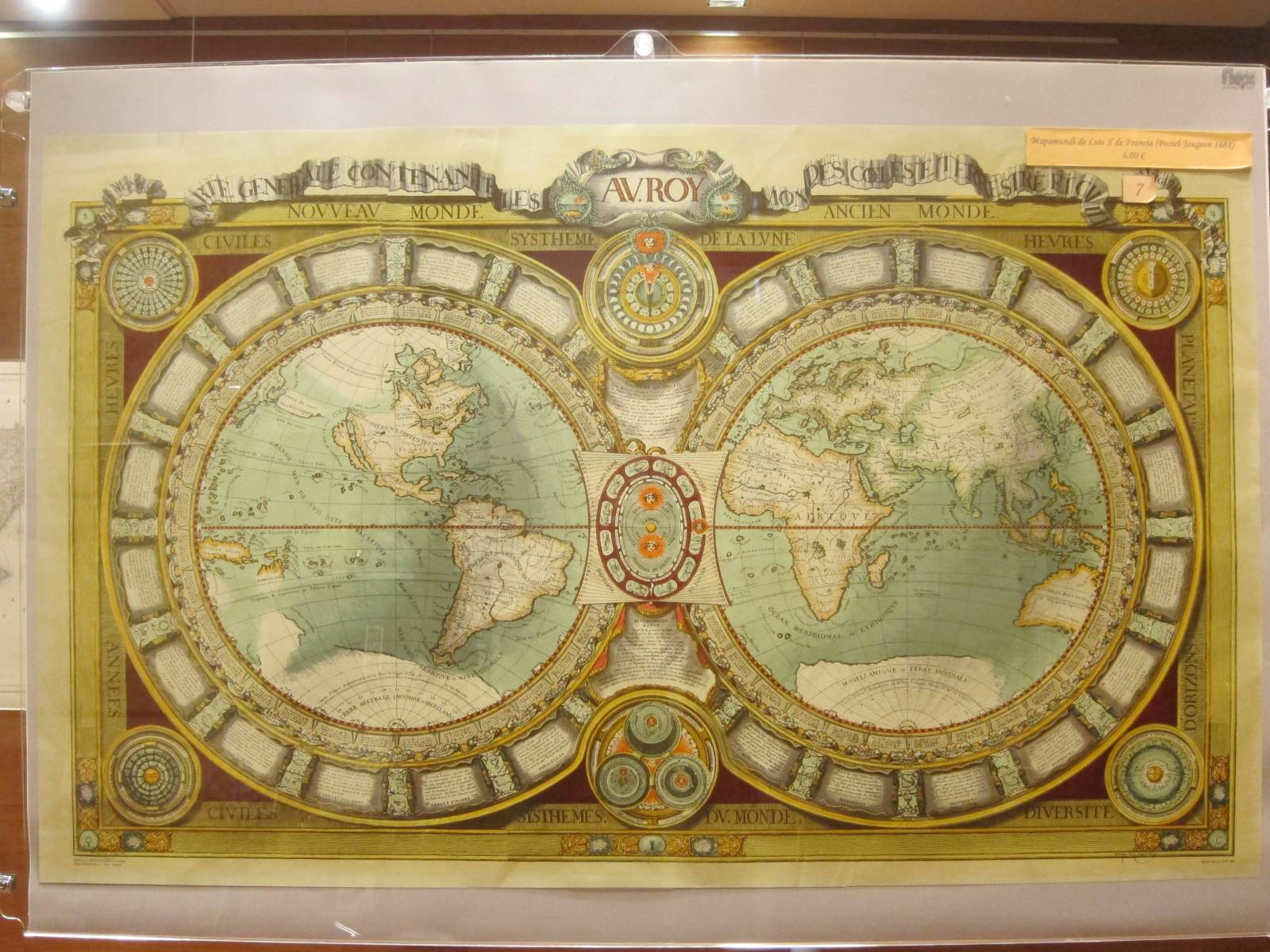 Mapa mundi de 1688. Fto: L.C Mapa mundi de 1688. Fto: L.C