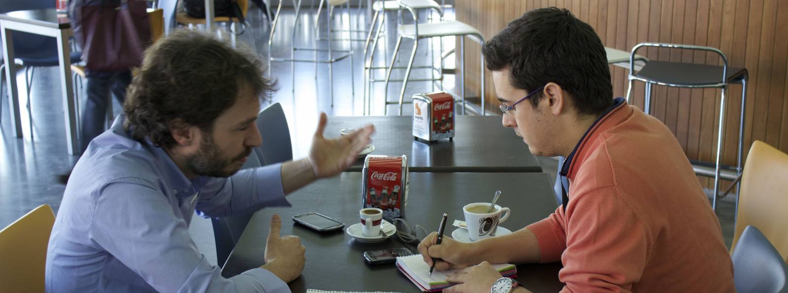 Pérez Colomé durante la entrevista Pérez Colomé durante la entrevista