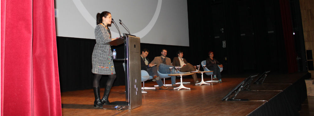 Durante la intervención de Alejandra Gutiérrez Valdizán, de Plaza Pública. Totos: Iara M.Búa Durante la intervención de Alejandra Gutiérrez Valdizán, de Plaza Pública. Totos: Iara M.Búa
