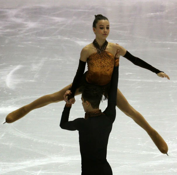 Laura y Miguel en la pista/ Foto: Daniel Taranco