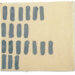 Obra de Griffa: Verticale, 1972. Acrílico sobre tela.