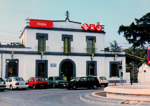 Antigua fachada de la Estación de Villalba. Foto: Archivos de la Comunidad de Madrid