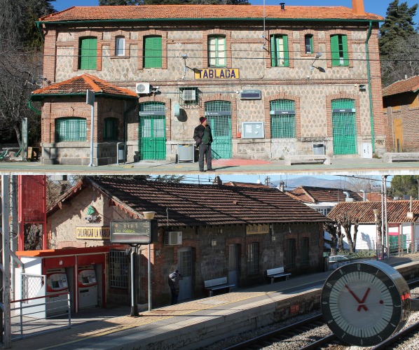 La estación de Tablada (1916) y La Navata-Galapagar (1861) sí mantienen sus edificios originales. Foto: Ó.Rus