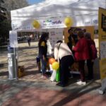 Carpa de la ACOEG colocada en uno de los barrios de la ciudad