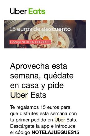 «No te la juegues», publicidad de Uber Eats